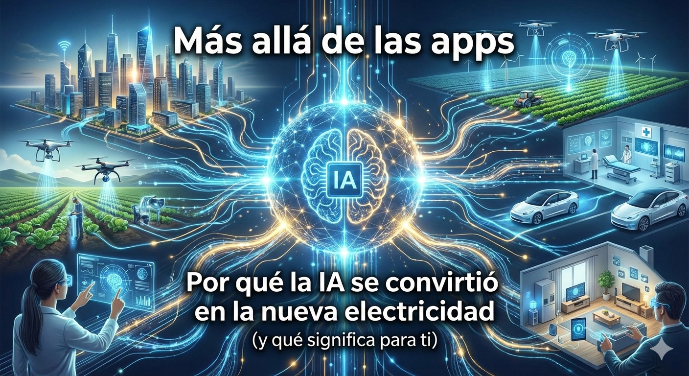 Más allá de las apps: Por qué la IA se convirtió en la nueva electricidad (y qué significa para ti)